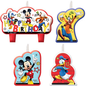 Mickey Mouse Birthday Candles Set of 4