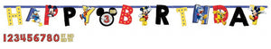 Mickey Mouse Jumbo Letter Happy Birthday Banner