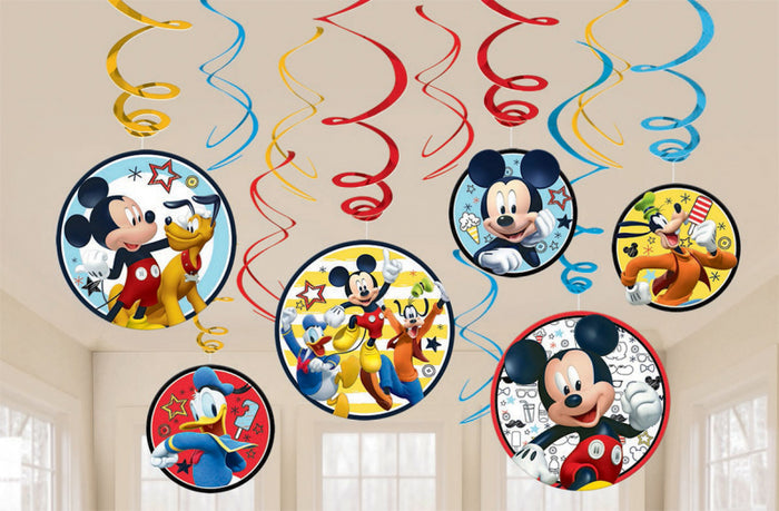 Mickey Mouse Swirl Decorations