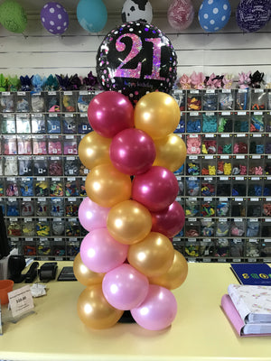 Mini Air Balloon Column Adelaide With 18 Inch Foil Each