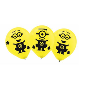 Minions Latex Balloon UNINFLATED - Pack of 6