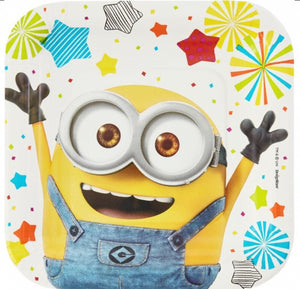 Minions Paper Lunch Plates - Pack of 8