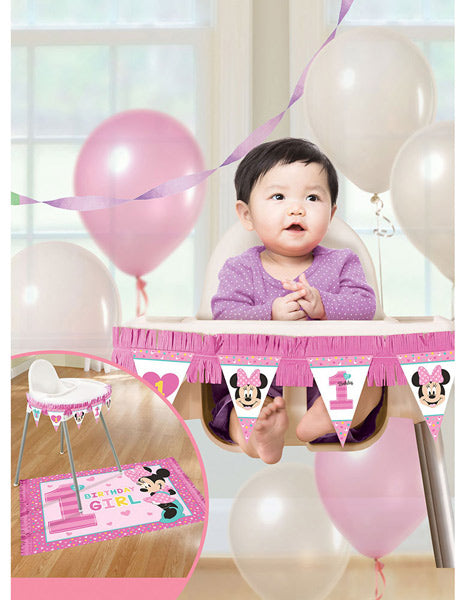 Minnie Mouse 1st Birthday High Chair Decorations Kit