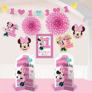 Minnie Mouse 1st Birthday Room Decorations Kit
