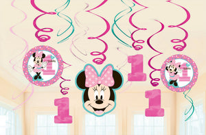 Minnie Mouse 1st Birthday Swirl Decorations