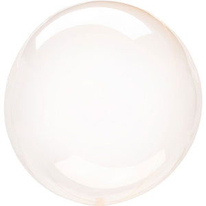 Orange 46cm Crystal Clearz Balloon UNINFLATED