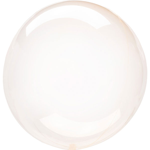 Orange 46cm Crystal Clearz Balloon UNINFLATED