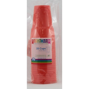 Orange Plastic Cups - Pack of 20