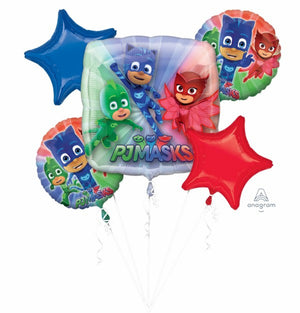 PJ Masks Foil Balloon Bouquet UNINFLATED - Pack of 5