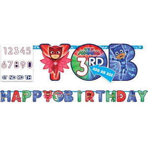 PJ Masks Jumbo Letter Happy Birthday Banner