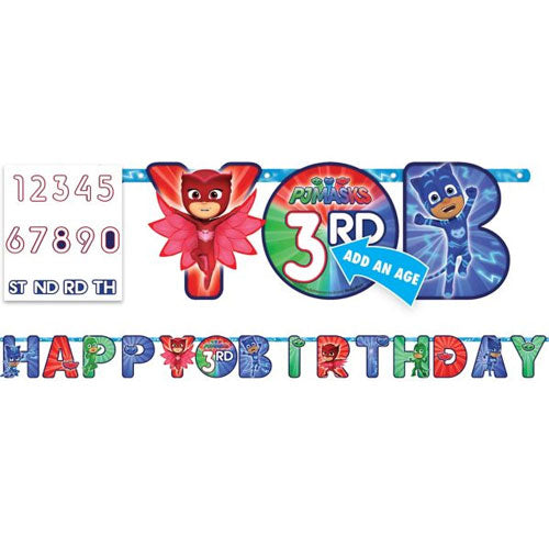 PJ Masks Jumbo Letter Happy Birthday Banner