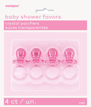 Pacifiers Crystal Pink 5cm Party Favors