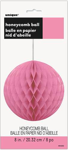 Paper Decoration Honeycomb Ball Hot Pink 20cm