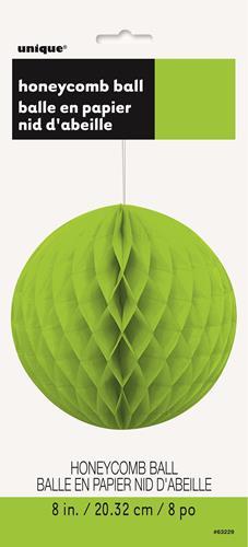 Paper Decoration Honeycomb Ball Neon Lime Green 20cm