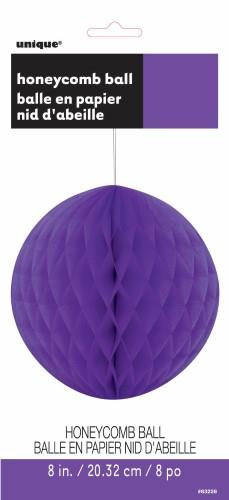 Paper Decoration Honeycomb Ball Neon Purple 20cm