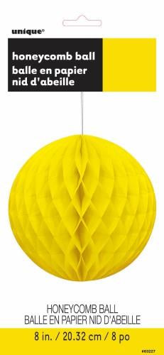 Paper Decoration Honeycomb Ball Neon Yellow 20cm