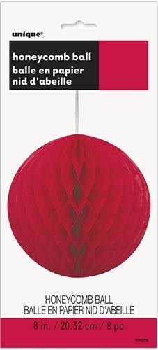 Paper Decoration Honeycomb Ball Ruby Red 20cm