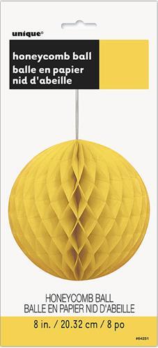 Paper Decoration Honeycomb Ball Sunflower Yellow 20cm