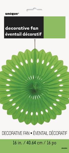 Paper Fan Decoration Lime Green 40cm
