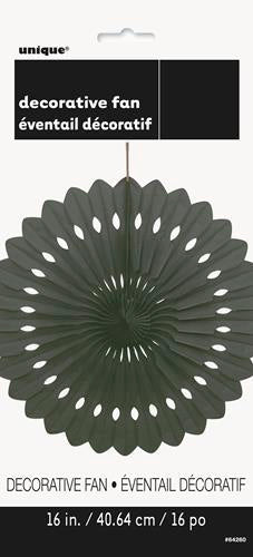 Paper Fan Decoration Midnight Black 40cm