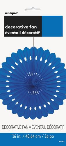 Paper Fan Decoration Royal Blue 40cm