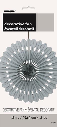 Paper Fan Decoration Silver 40cm
