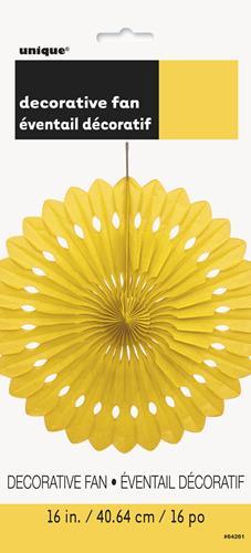 Paper Fan Decoration Sunflower Yellow 40cm