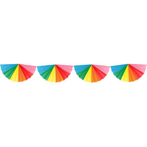 Paper Fan Garland Decoration Multicolour