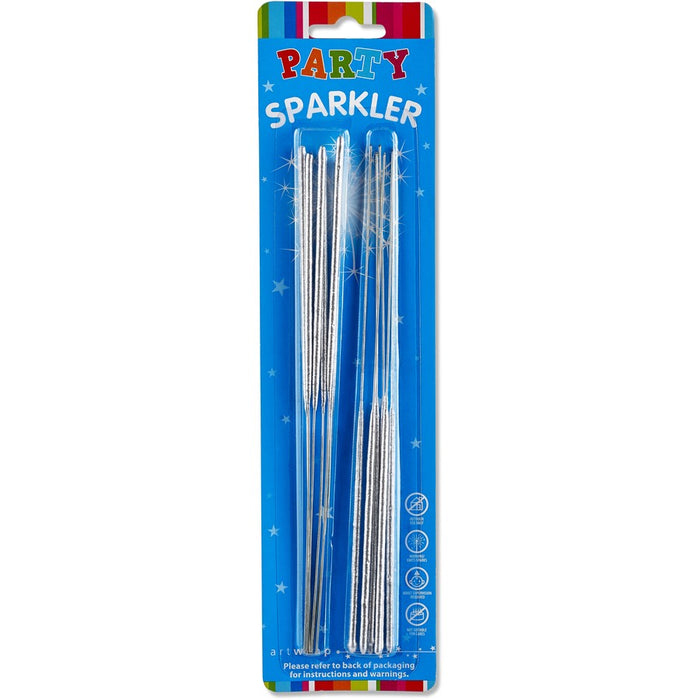 Party Sparklers Silver Colours - Pack of 12