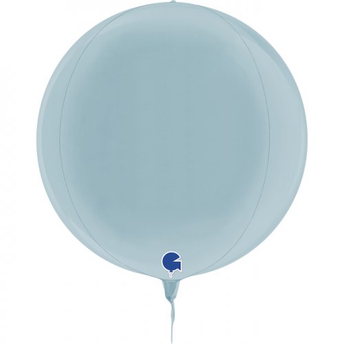 Pastel Blue Foil Orbz Balloon UNINFLATED