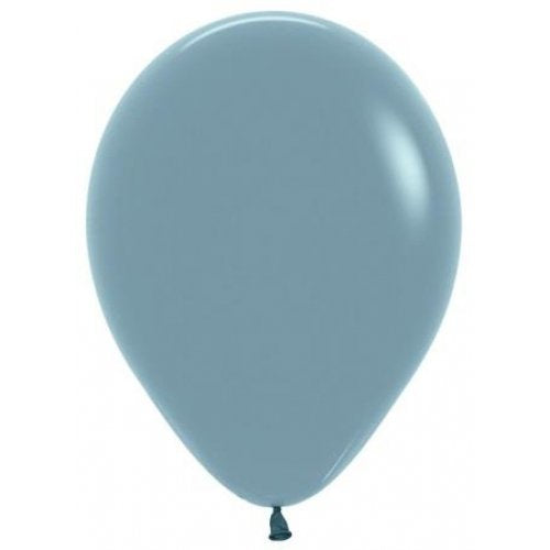 5 Inch Round Pastel Dusk Blue Sempertex Plain Latex Balloons UNINFLATED