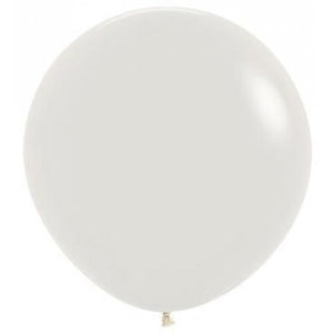 24 Inch (60 CM) Round Pastel Dusk Cream Sempertex Plain Latex Balloon UNINFLATED