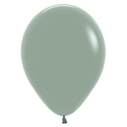 5 Inch Round Pastel Dusk Laurel Green Sempertex Plain Latex Balloons UNINFLATED