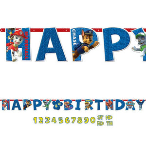 Paw Patrol Jumbo Letter Happy Birthday Banner