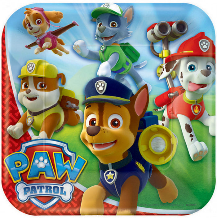 Paw Patrol Paper Dinner Plates - Pack of 8