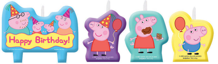 Peppa Pig Birthday Candles Set of 4