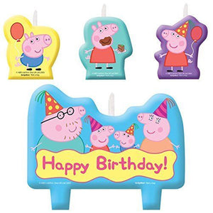 Peppa Pig Birthday Candles Set of 4