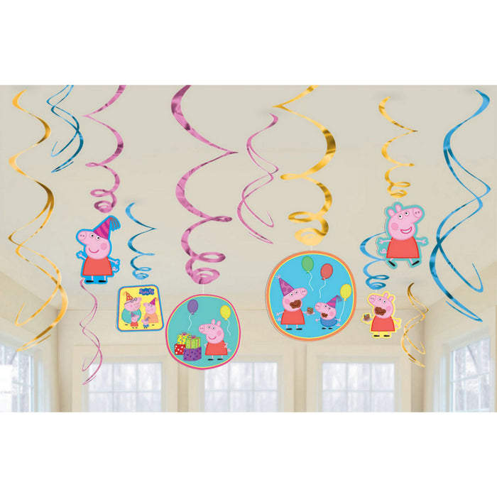 Peppa Pig Swirl Decorations