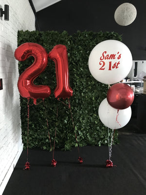Personalised Balloon Bouquet with Supershape Number Foils