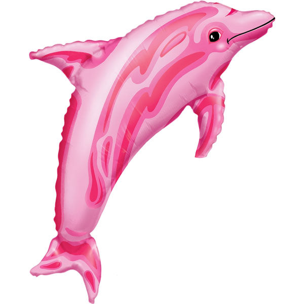 Pink Ocean Dolphin SuperShape Foil Balloon UNINFLATED