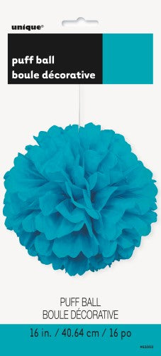 Puff Ball Decoration Caribbean Teal 40cm