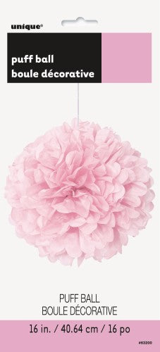 Puff Ball Decoration Lovely Pink 40cm