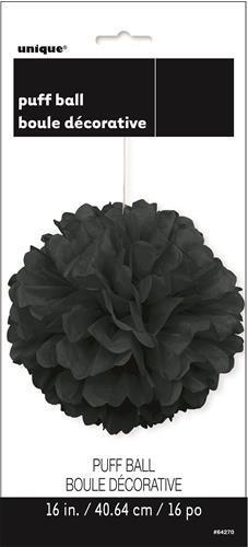 Puff Ball Decoration Midnight Black 40cm