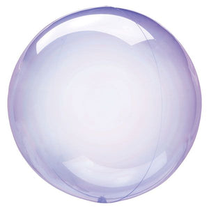 Purple 46cm Crystal Clearz Balloon UNINFLATED