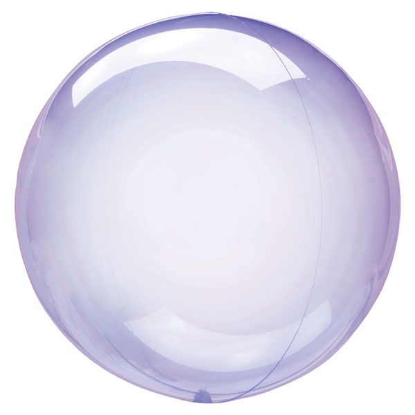 Purple 46cm Crystal Clearz Balloon UNINFLATED