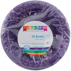 Purple Plastic Bowls - Pack of 25