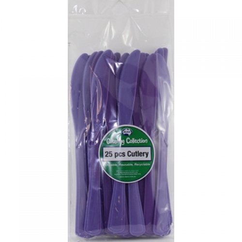 Purple Plastic Knives - Pack of 25