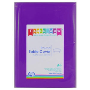 Purple Plastic Round Tablecover