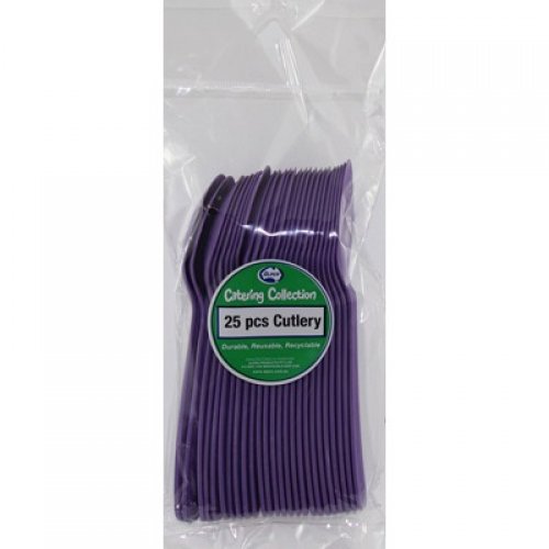 Purple Plastic Spoons - Pack of 25