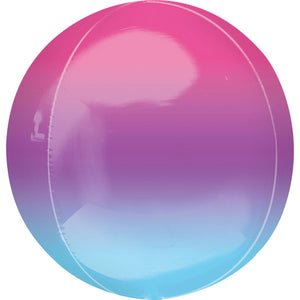 Purple and Blue Ombre Foil Orbz Balloon UNINFLATED